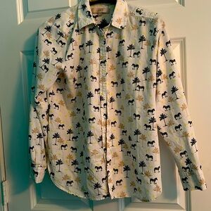 Loft zebra shirt . Size M.